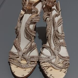 Calvin Klein Size  9.5 real snake skin. Grayish/Ivory. FIRM PRICE